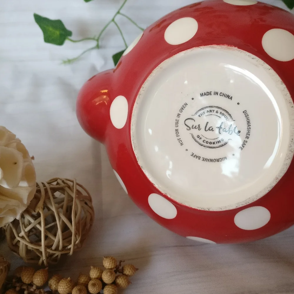 💎✨ Red Polkadot Teapot 💕☕